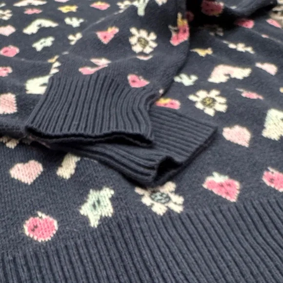 Saks Fifth Avenue Navy Patterned Sweater - Picture 5 of 6